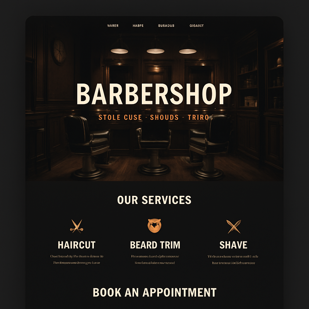 Ejemplo de web para Barberías