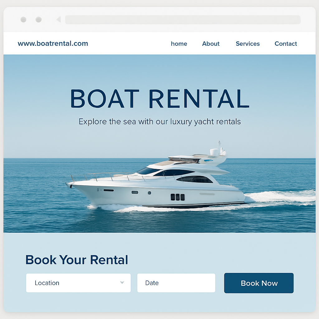 Ejemplo de web para Alquiler de barcos